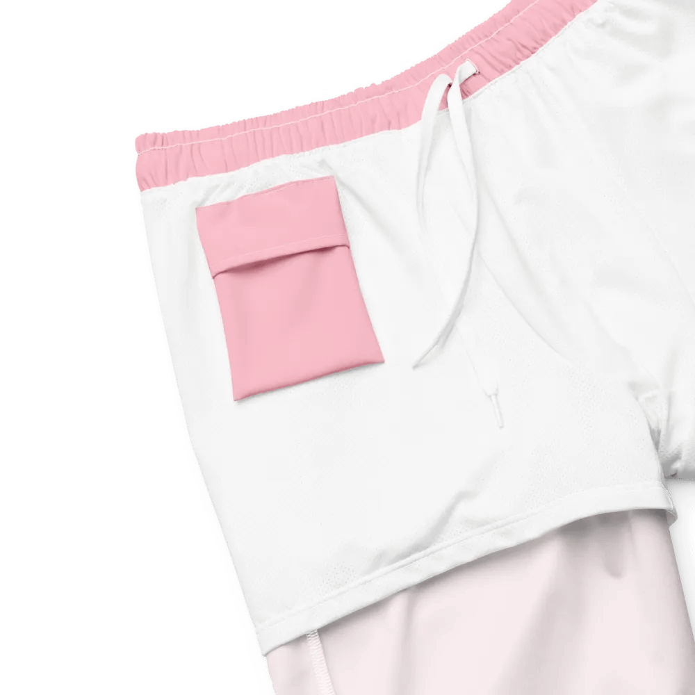 Plain Color Pink Swim Trunks product image (5)