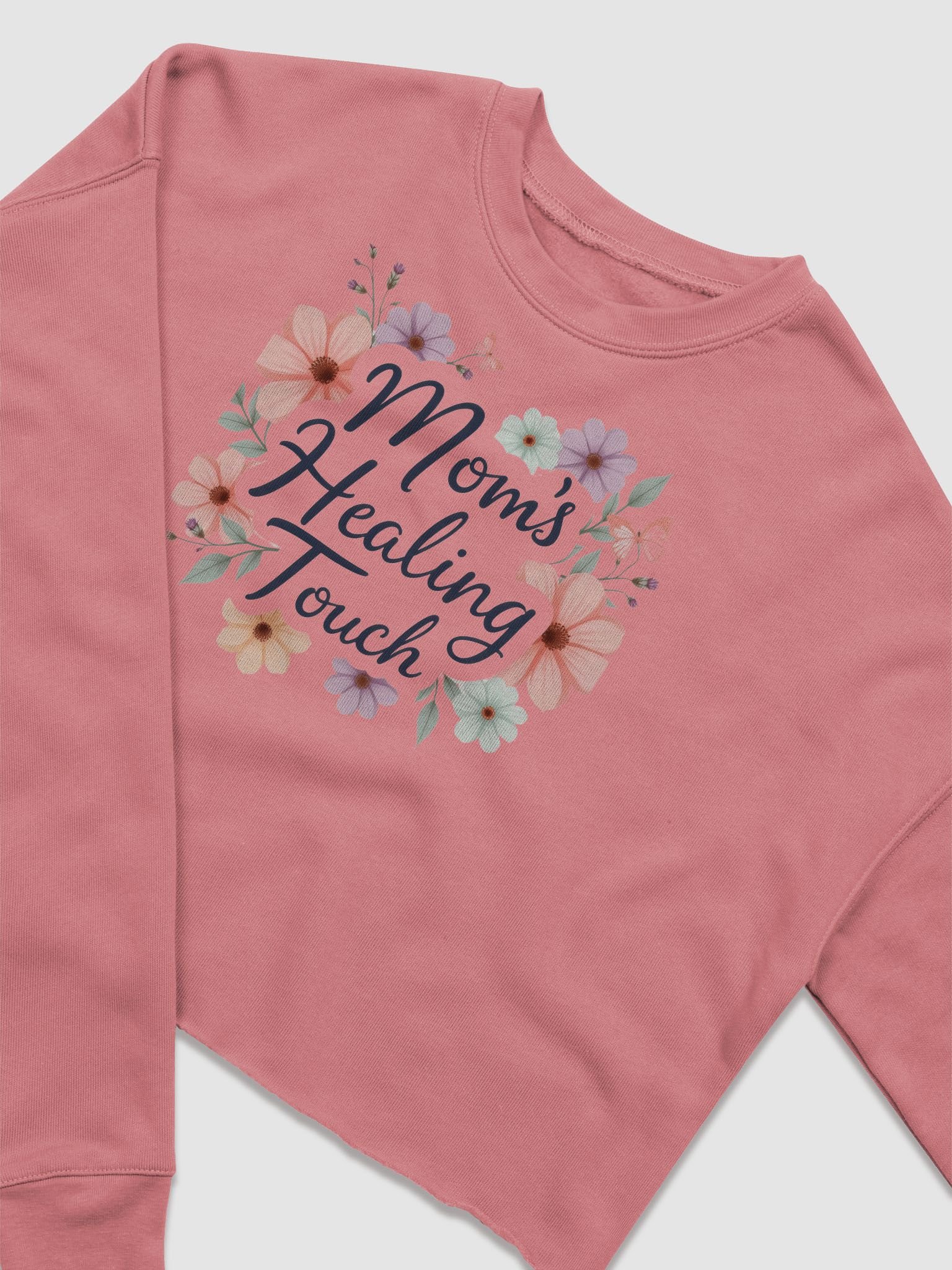 Mom's Healing Touch Floral Crop Sweatshirt product image (5)