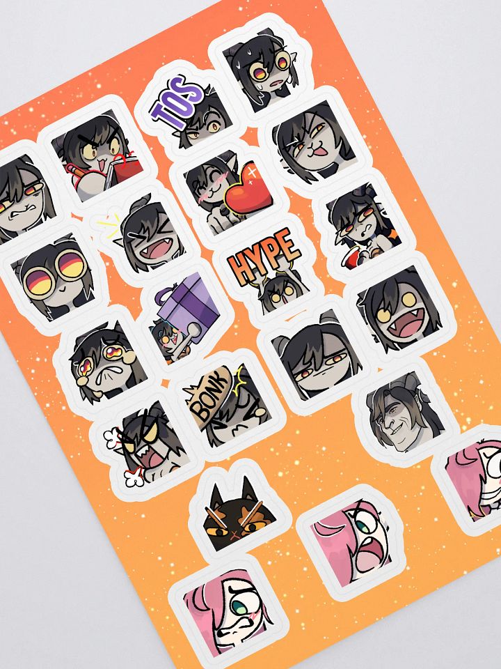 Emote Sticker Sheet, Page 1 product image (1)