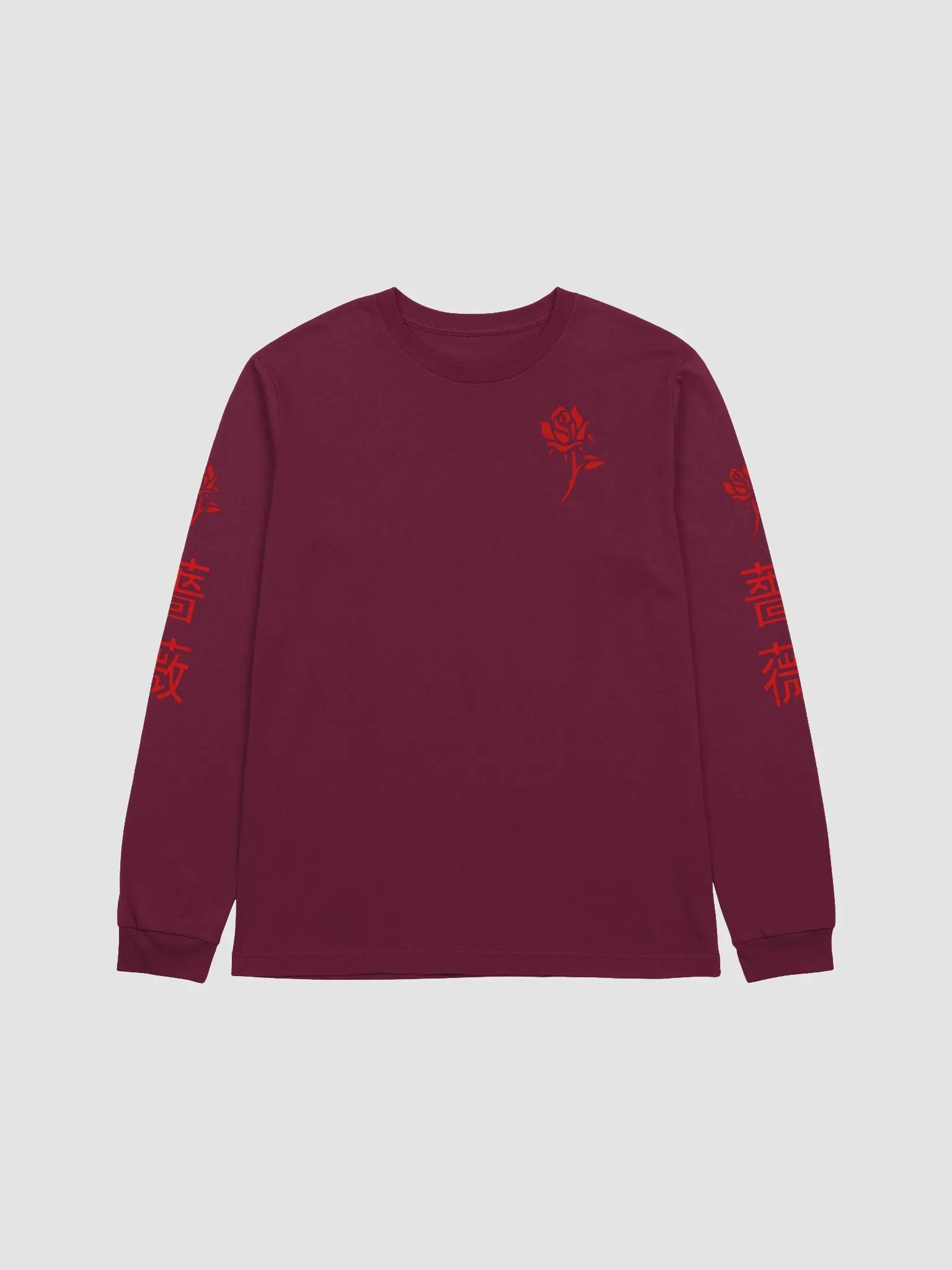 薔薇 Red Dripping Rose Long Sleeve product image (10)