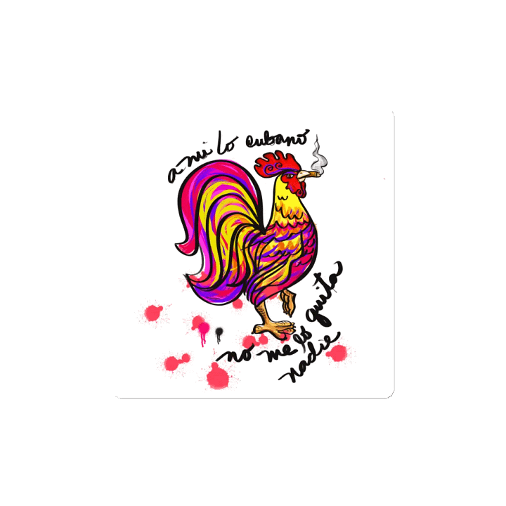 Colorful Rooster Smoking Die-Cut Magnet product image (2)