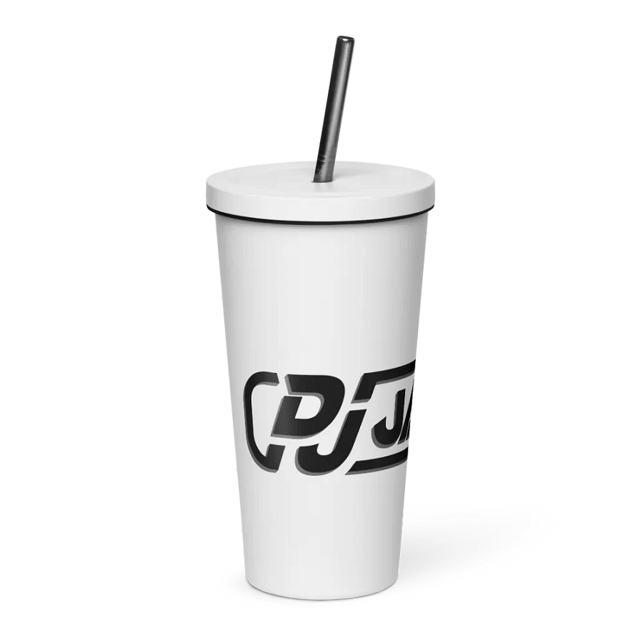 Dj JayCan Insulated Tumbler with a Straw White product image (4)