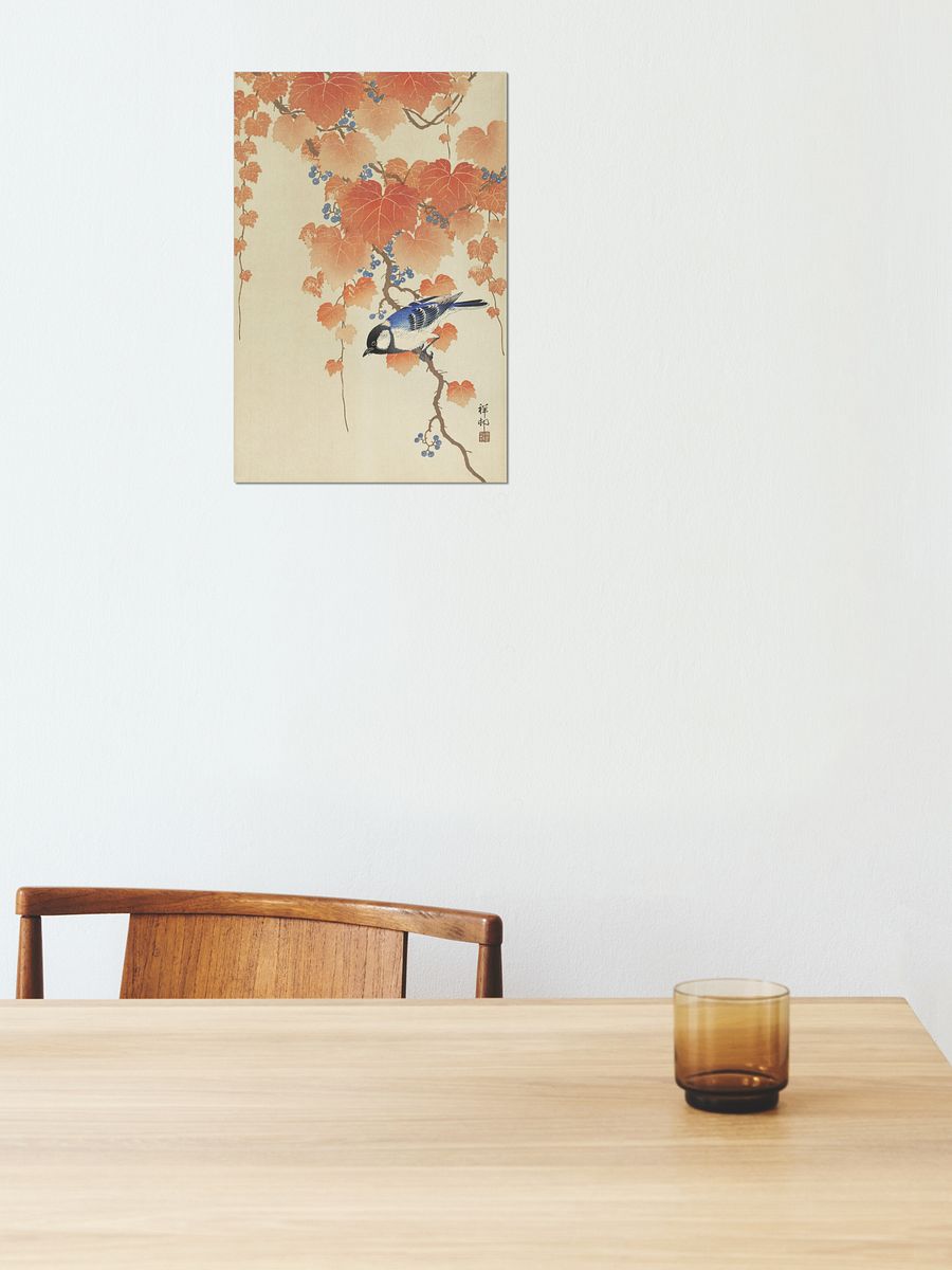 Great tit on paulownia branch - Ohara Koson product image (1)