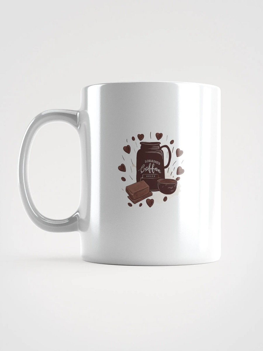 Loraine's Coffee House Brand Logo Glossy Mug product image (6)
