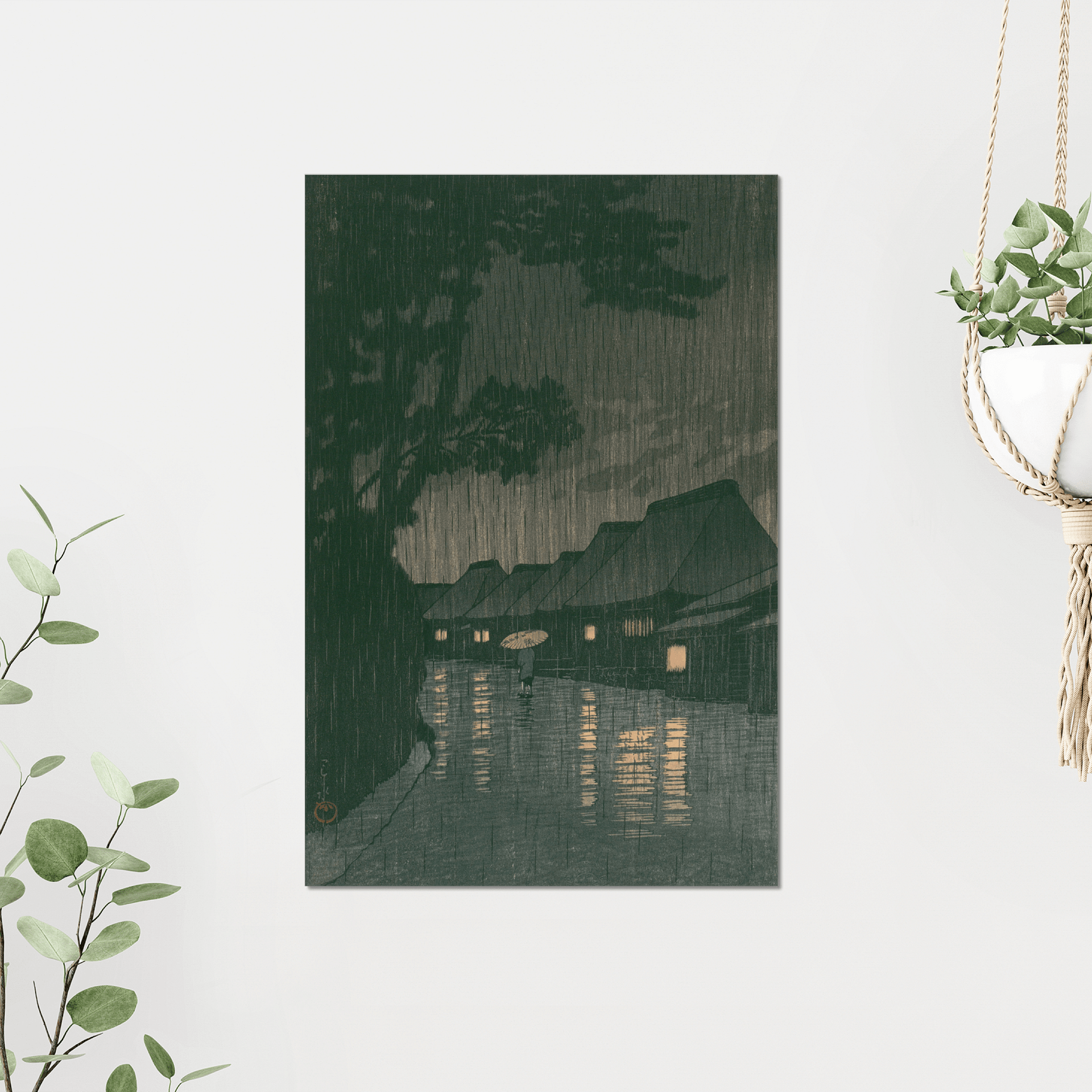 Rainy Night at Maekawa - Kawase Hasui product image (3)