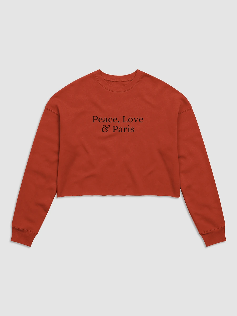 Peace, Love and Paris Crop Sweatshirt | Black Ink product image (3)