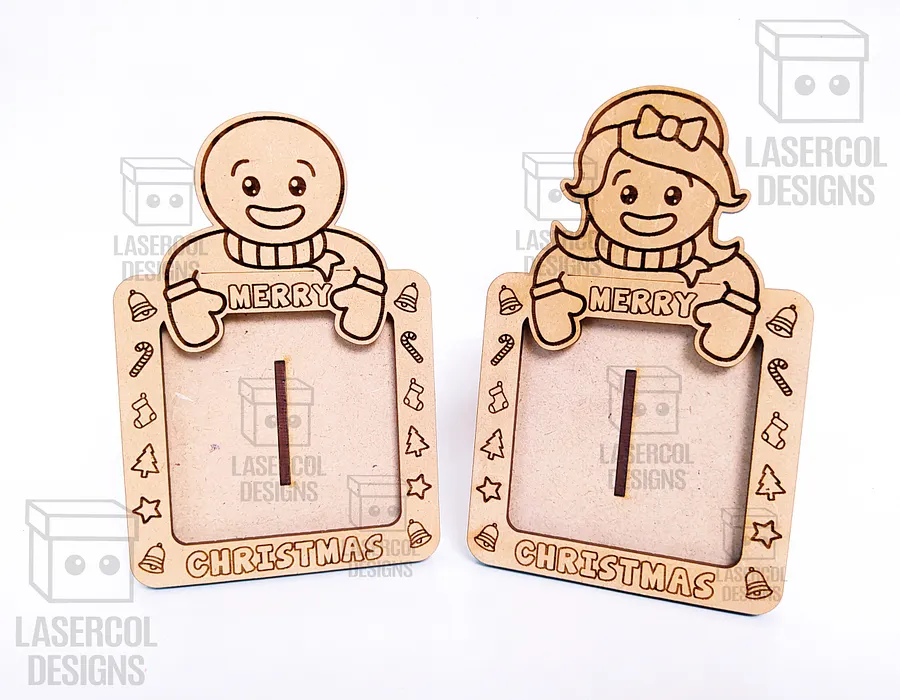 Christmas Ornaments Photo Frame Set 4- Laser Cut Files product image (6)