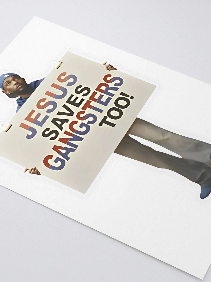 Kendrick Lamar Jesus Saves Gangsters Too Sticker product image (3)