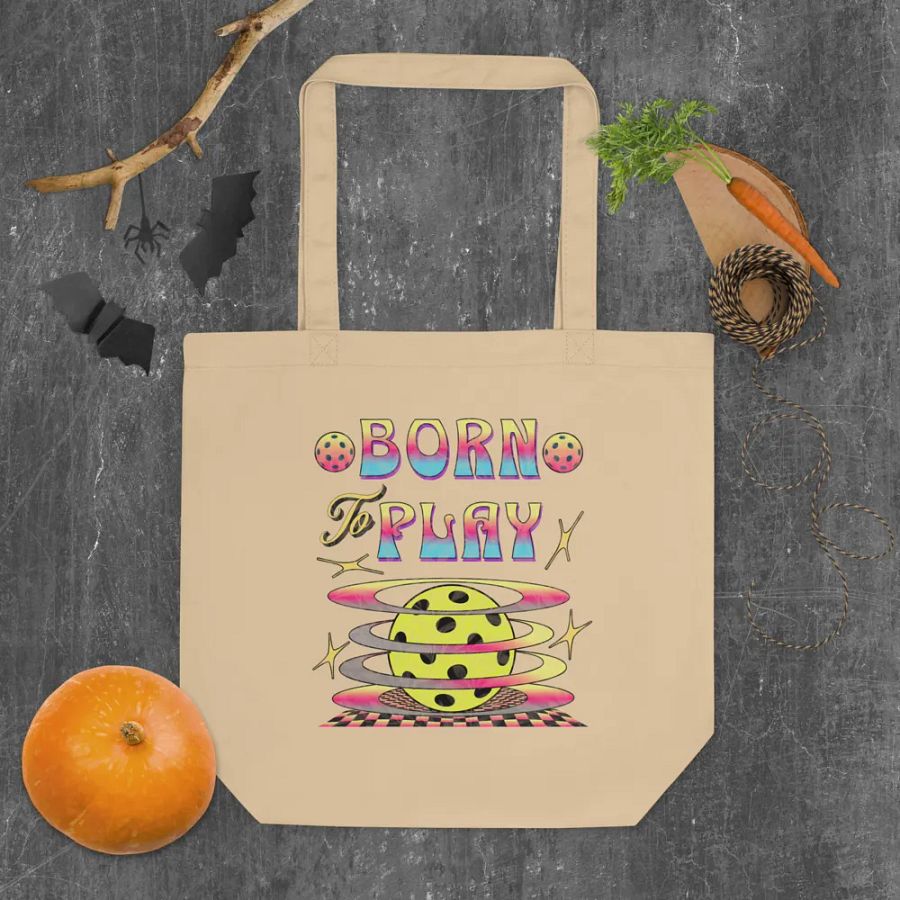 Born To Play Pickleball Playful Spin Tote Bag product image (4)
