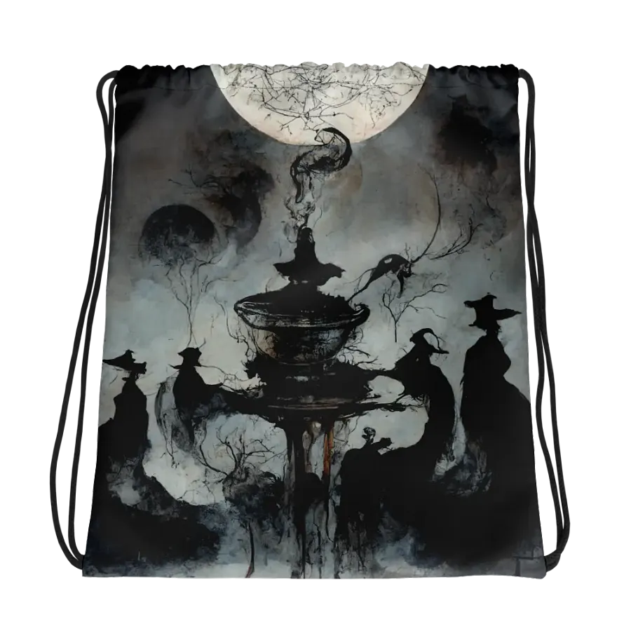 Moonlit Mystique Drawstring Backpack product image (1)