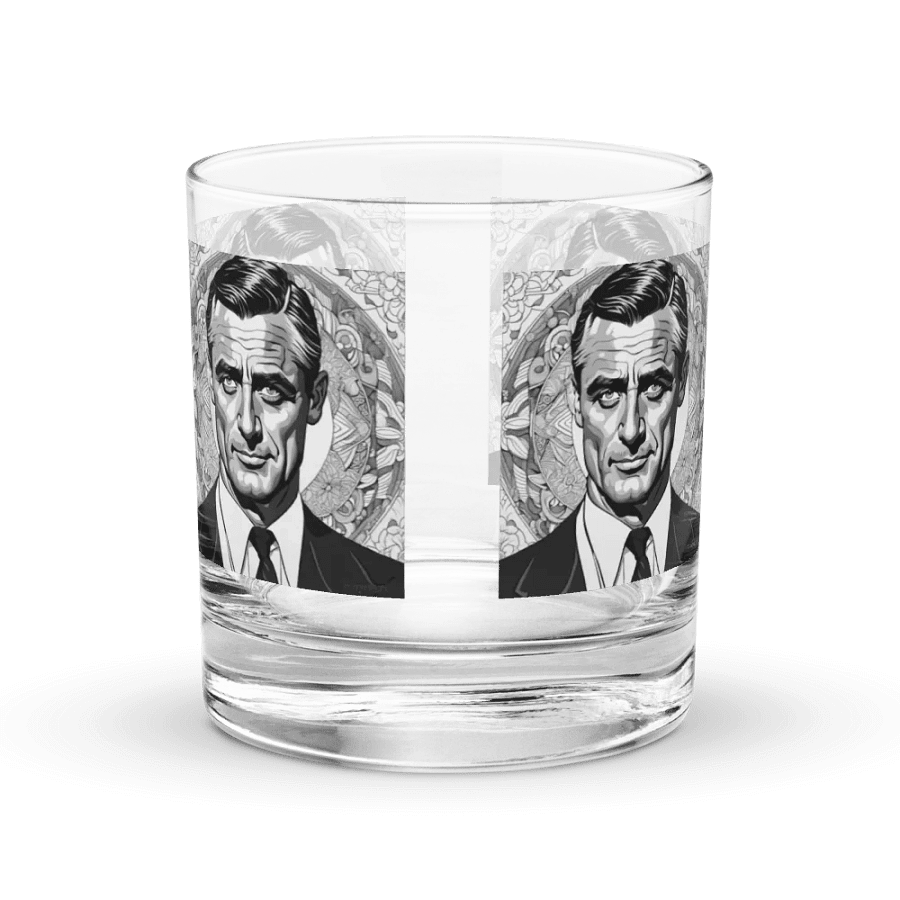 Symmetry in Monochrome: Set of 4 Stylized Portrait Rocks Glasses product image (4)