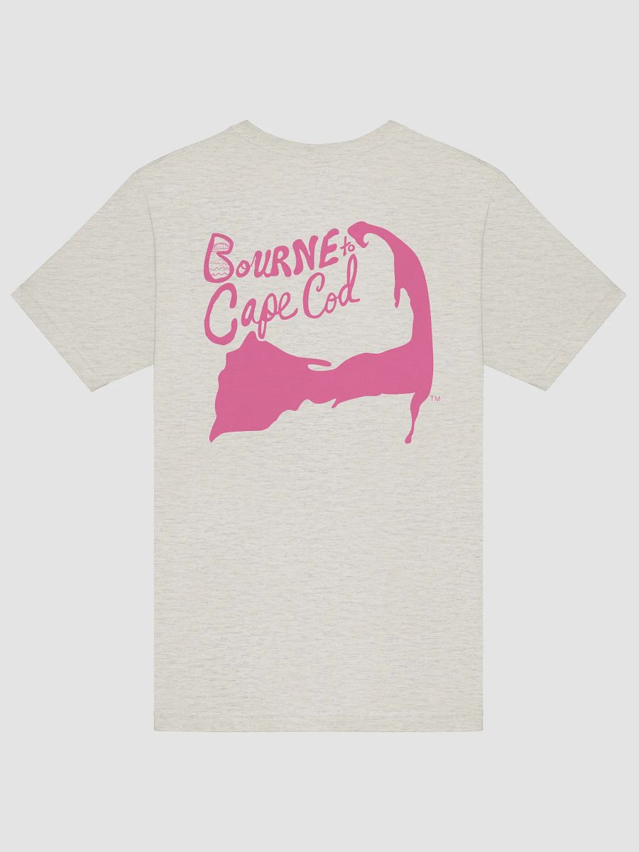 Men's | BOURNE to Cape Cod™ | Supersoft T-Shirt by Bella+Canvas | Brilliant Rose Pink Logo on Light Neutrals product image (21)