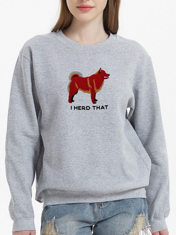 I Herd That Sweatshirt (Embroidered) of a Schipperke(Brown) product image (2)