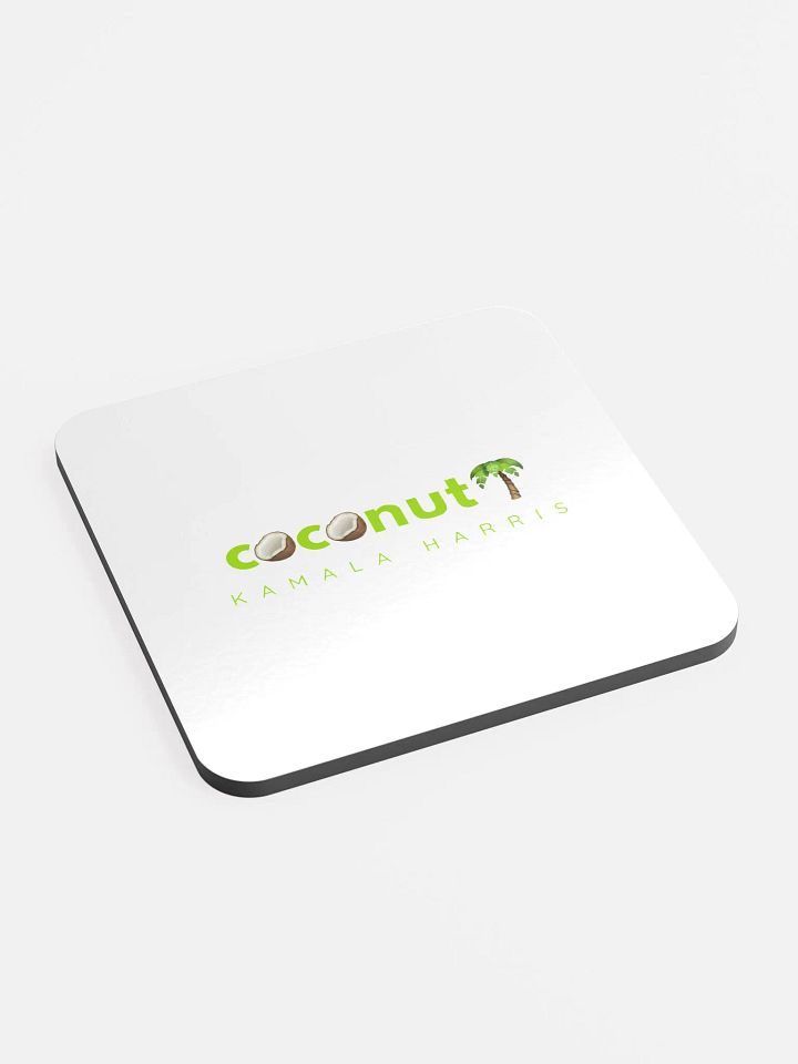 Coconut Tree x Kamala Harris Glossed Cork Coaster product image (2)
