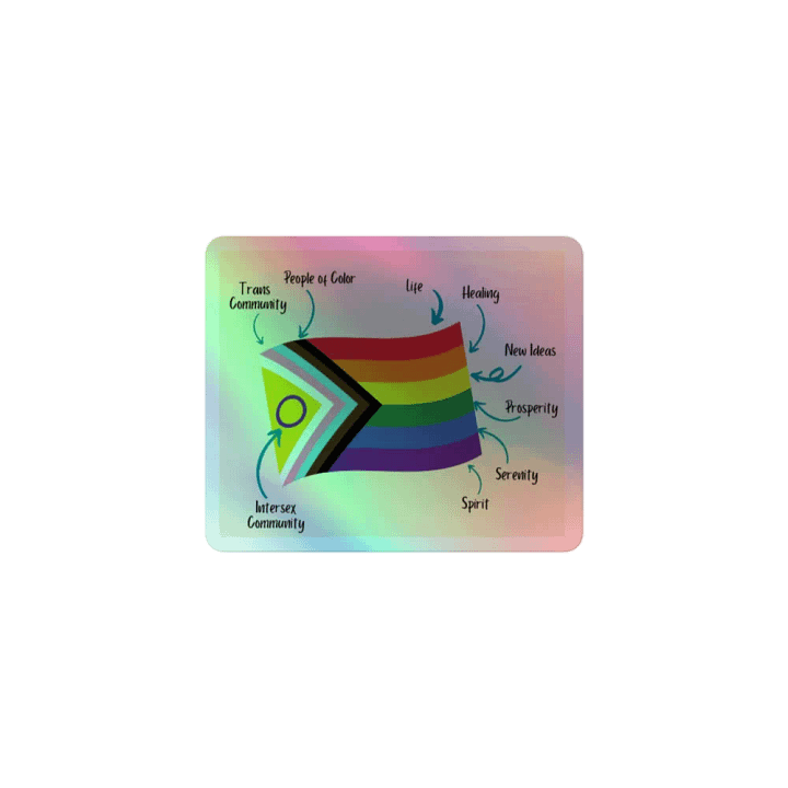 Flag Meaning Holographic Sticker product image (1)
