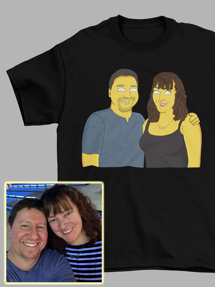 Yellow style t-shirt cartoon portrait, creative personalized gifts product image (3)
