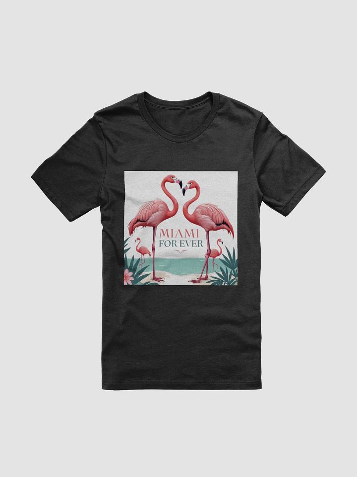 Miami Flamingo Heart T-Shirt product image (1)