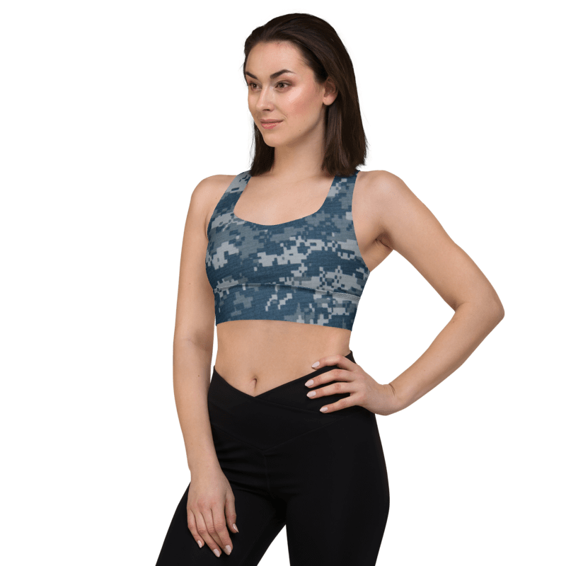 U.S. Navy Camouflage Longline Sports Bra product image (2)