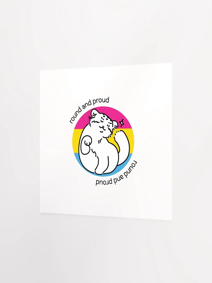 Round and Proud Manul Pansexual Version - Matte Poster product image (2)