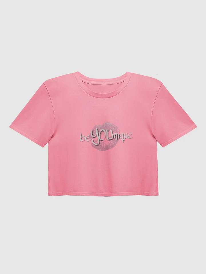 YOU-nique Glittery Lip Print Crop Top product image (1)