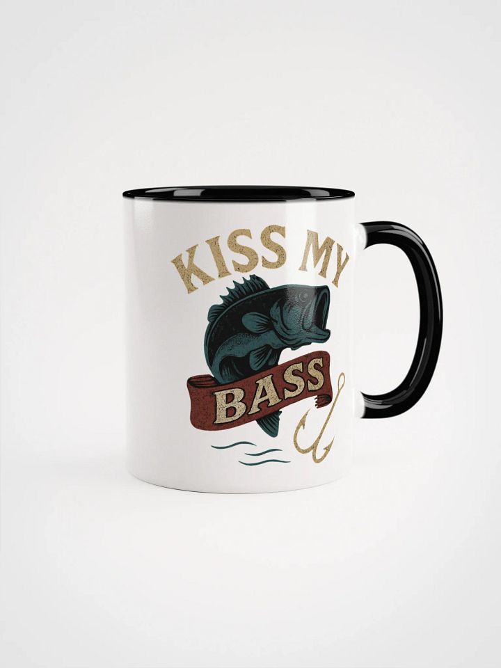 Kiss My Bass Coffee Mug – Vintage Funny Fishing Gift product image (1)