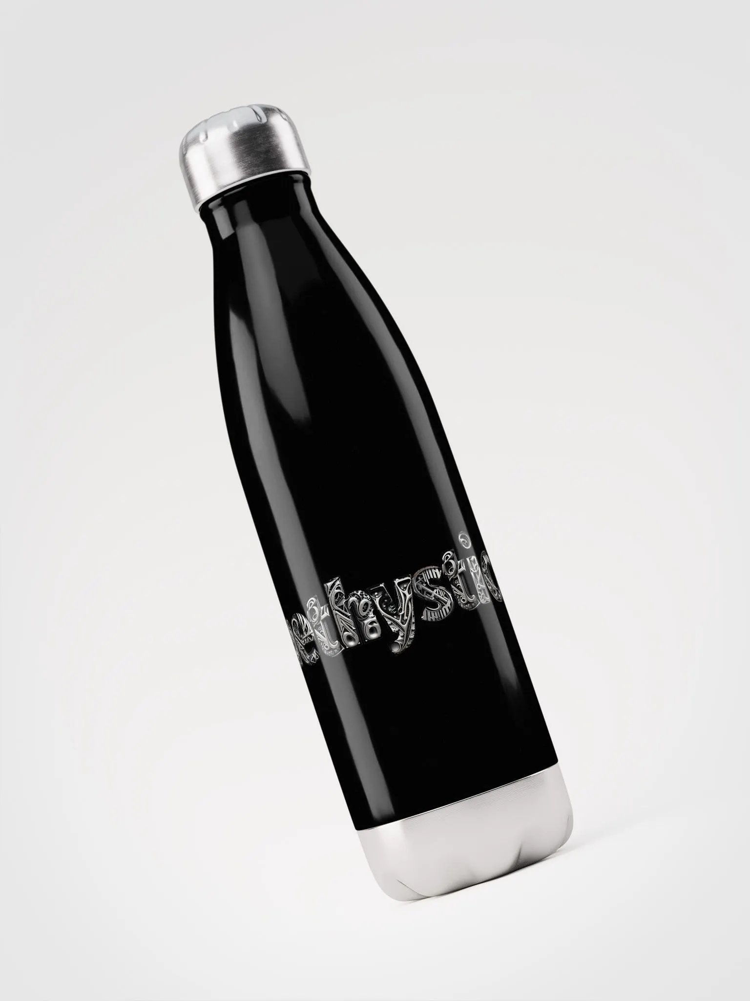 Stainless Steel Water Bottle: Rock On Dragon with Guitar product image (6)
