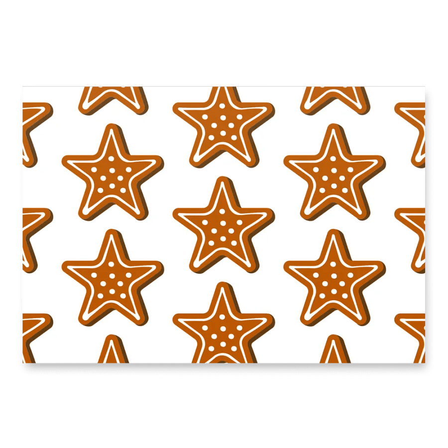 Gingerbread Star Wrapping Paper product image (1)