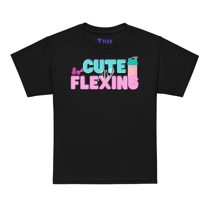 Cute Flexing Youth Sports Tee product image (1)