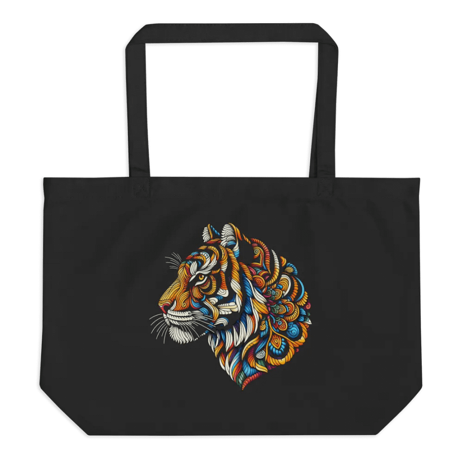 Econscious Organic Cotton Tote | Majestic Stripes: AI-Designed Tiger Mandala Motif product image (1)