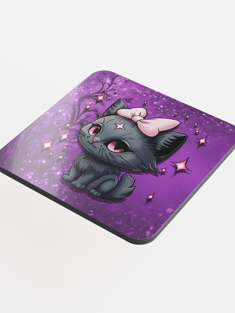 Tiny Terror Cork Coaster - Black Kitten product image (4)