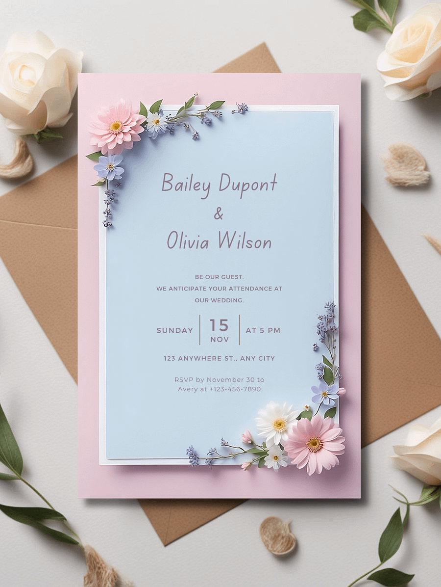 Elegant Save The Date Card - Dizynai (DSD-01) product image (1)