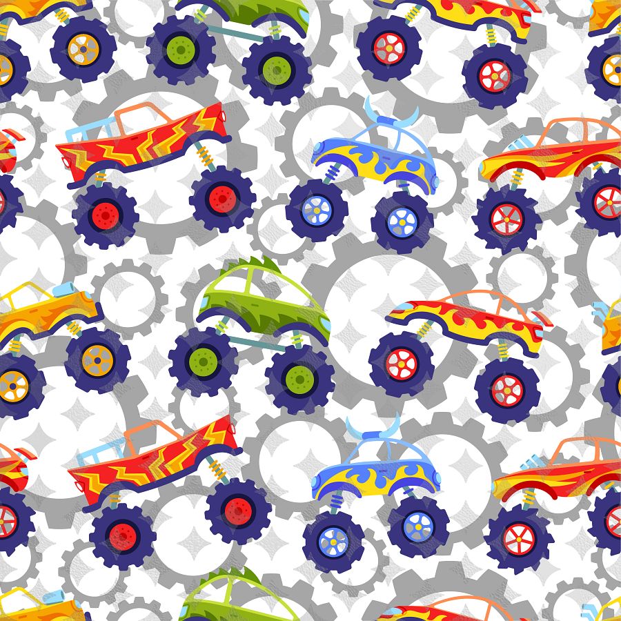 Monster Gears Seamless Pattern product image (1)