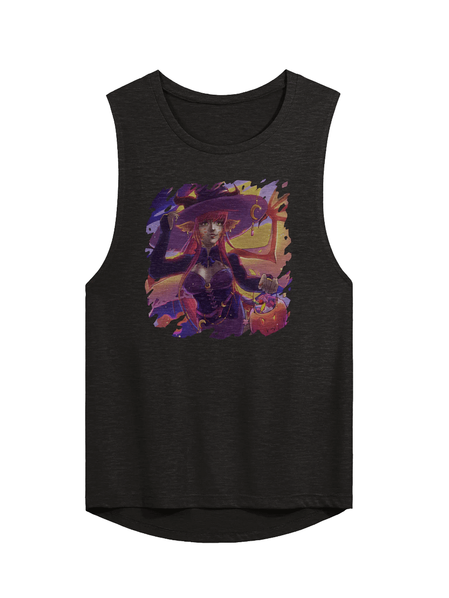 CosmicChroma Vtuber Halloween - Spooky Witch - Colorful Women's Muscle Shirt - Art by CosmicChroma product image (6)
