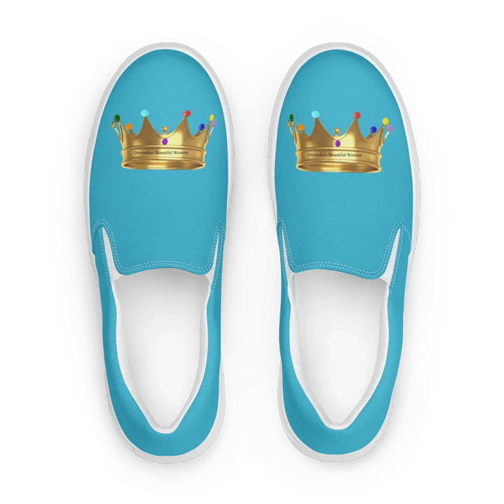 Queendom Beautiful Women Crown Canvas Shoes /Turquoise(TM) product image (1)