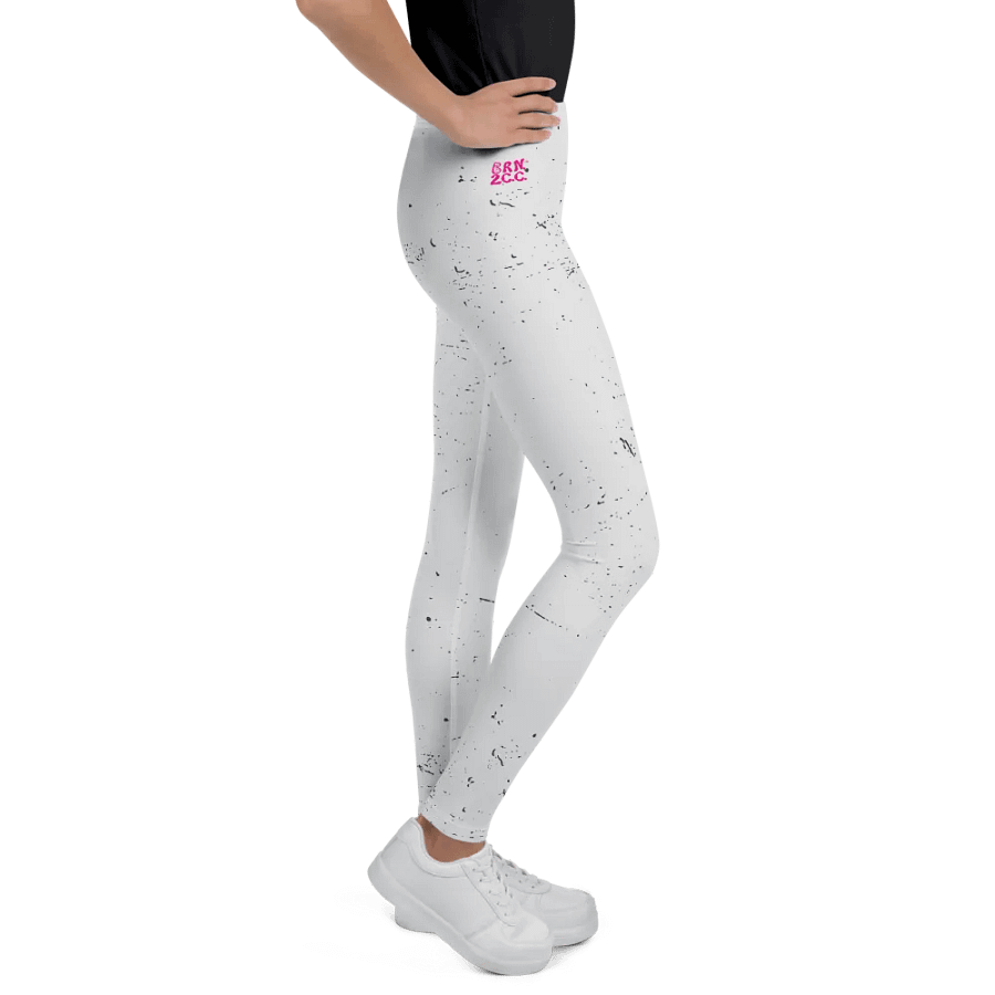 🎨 Girls’ | Youth | Distressed White | BRN.2C.C.™ | Leggings 💫 product image (5)