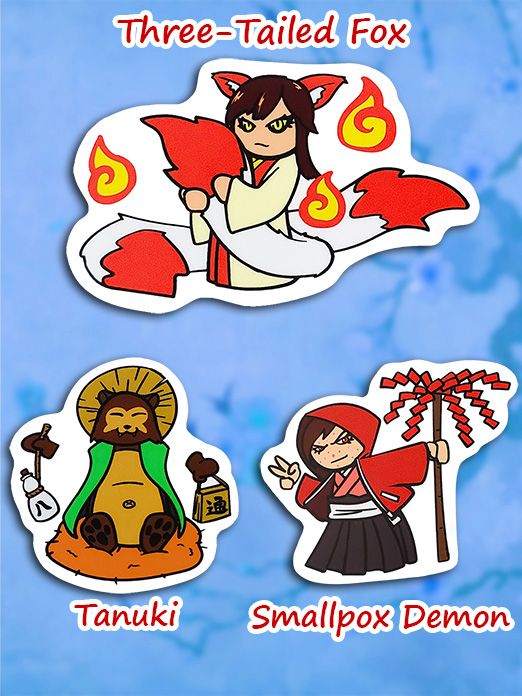 3-Pack Yokai Stickers product image (1)