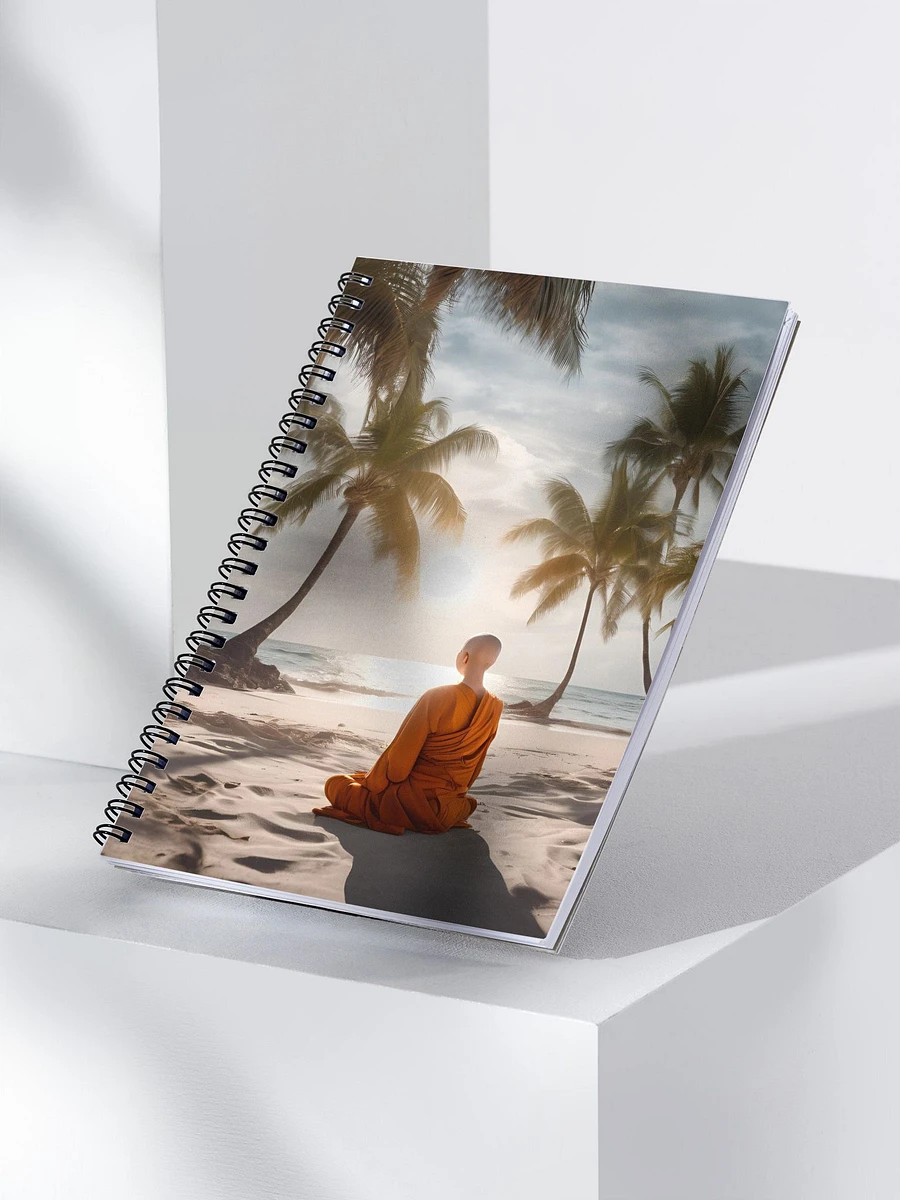 Buddhist Nun Meditating on a Beach Spiral Notebook product image (3)