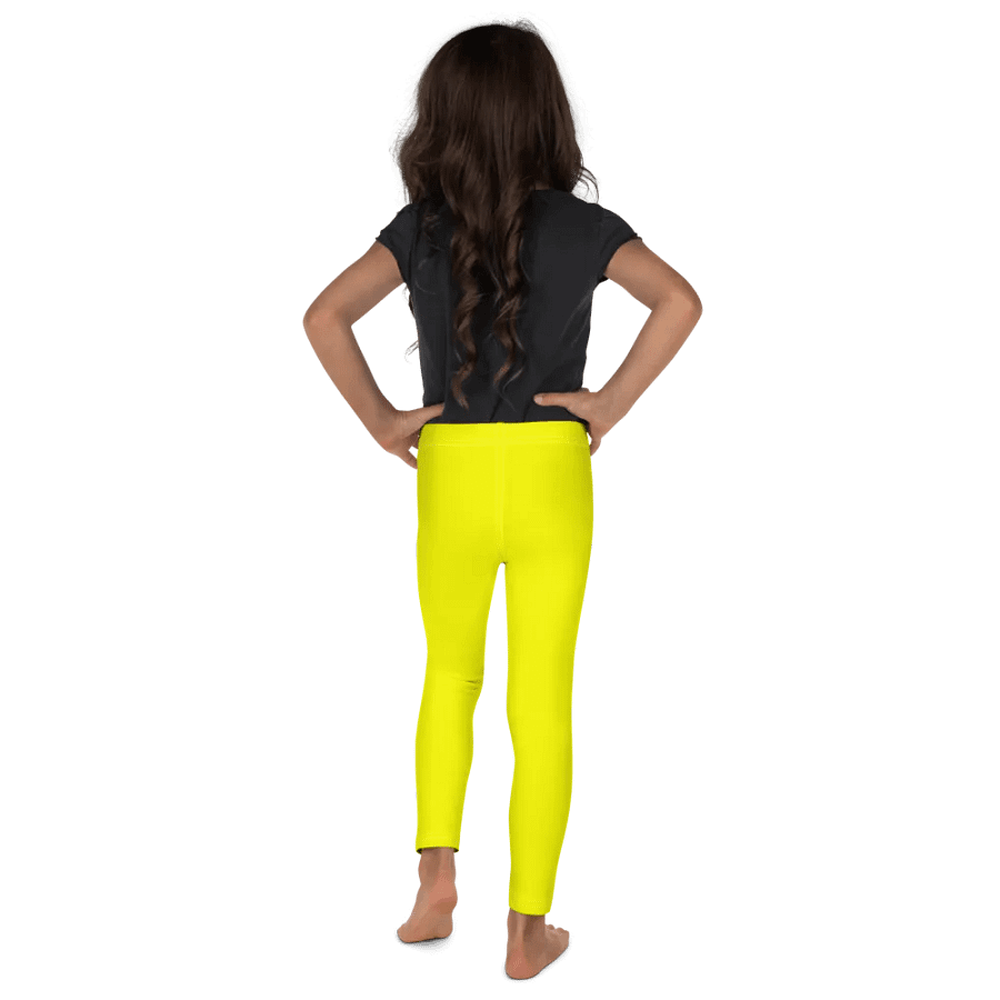 Kids Plain Color Yellow Leggings product image (2)