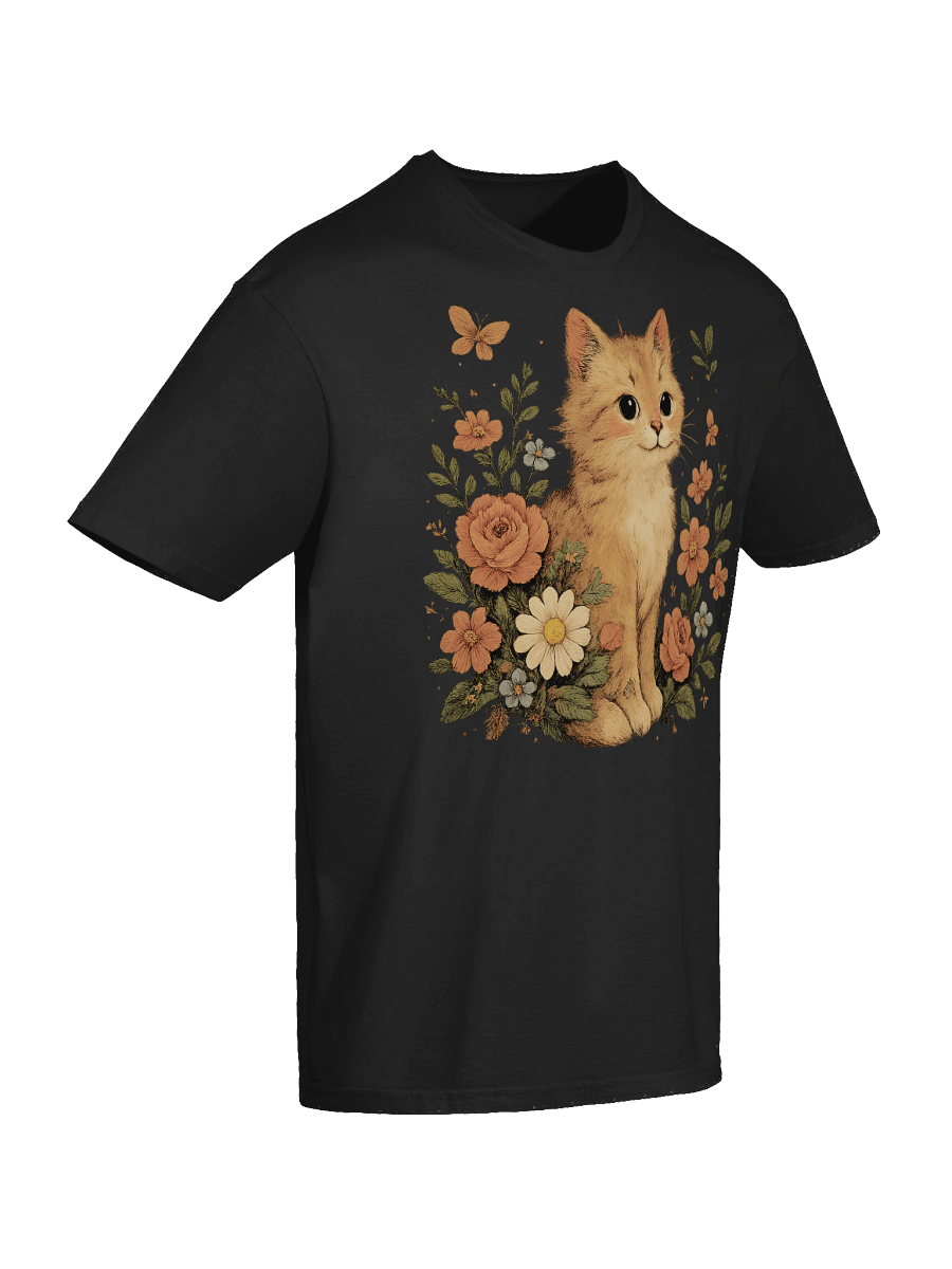 Cute Floral Feline T-Shirt product image (59)