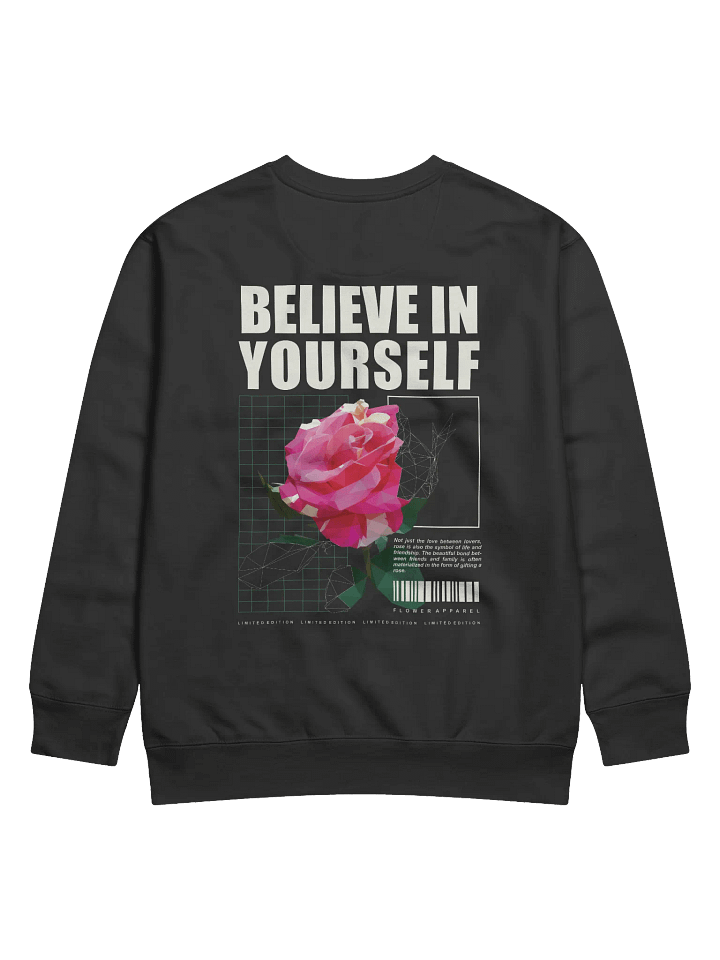TRIFUNO Believe in Yourself Low-Poly Rose Sweatshirt product image (1)