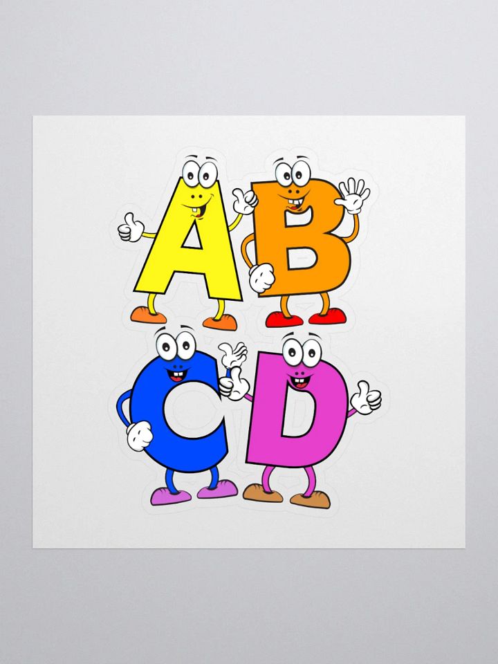 ABCD Cartoon Character Sticker product image (2)
