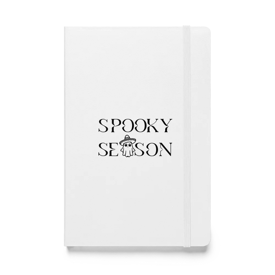 Spooky Season Sombrero Ghost Monochrome Hardcover Bound Lined Notebook product image (1)