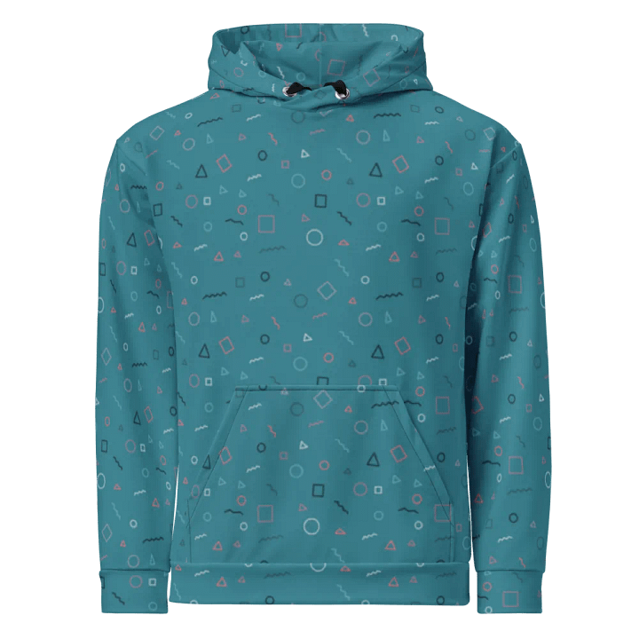 Turquoise Shapes Hoodie product image (1)