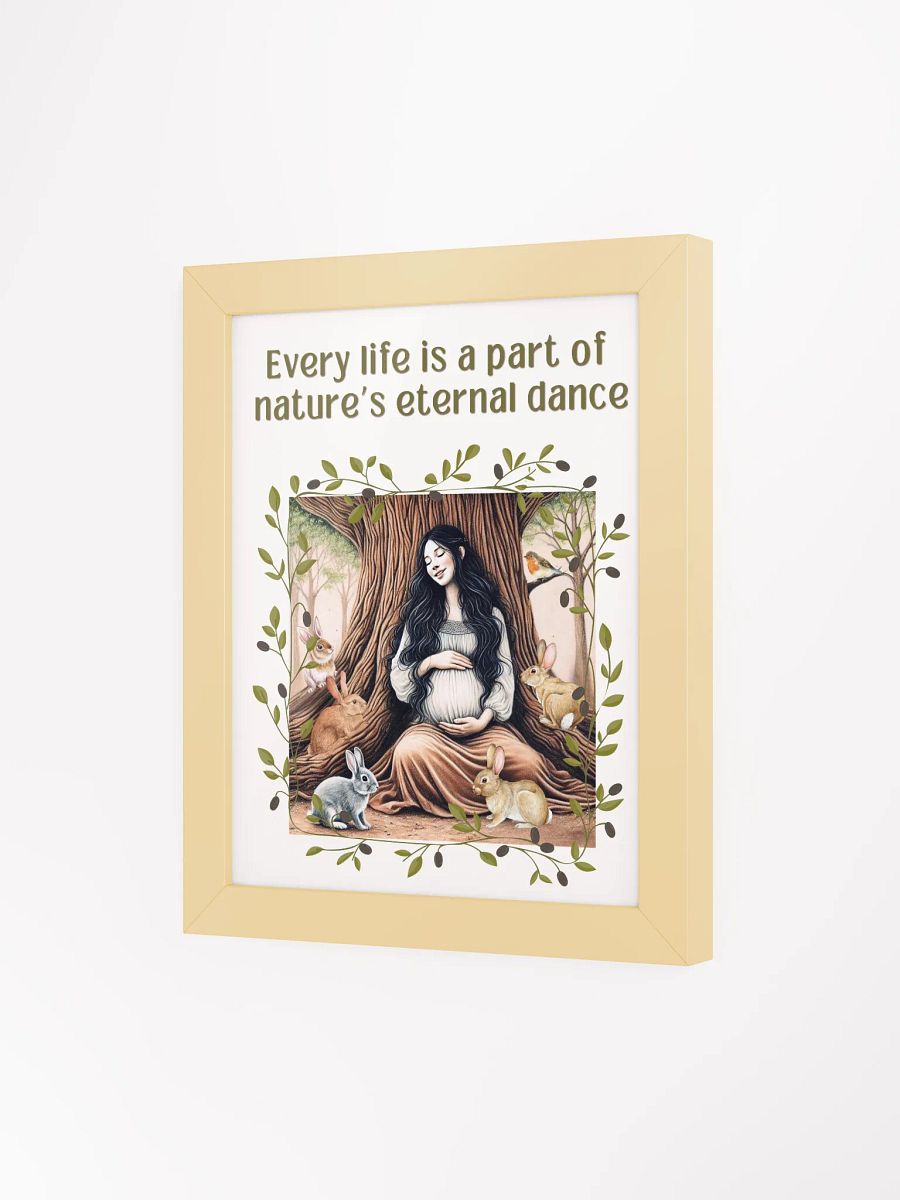 Pregnant Woman in Forest Poster in Wood Frame product image (3)