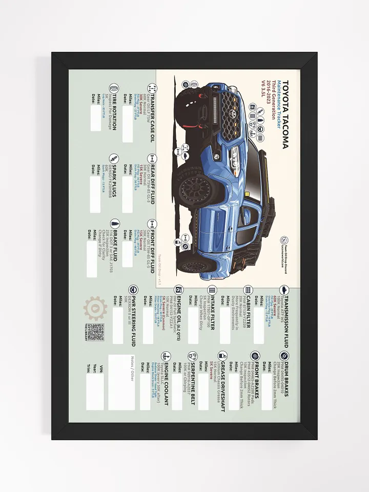 3RD GEN MAINTENANCE TRACKER V1.1 - Blue (Framed) product image (2)