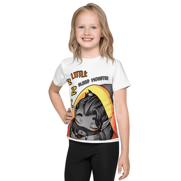 Little Sleep Monster All-Over Print Kids Crew Neck sleep-Shirt product image (1)