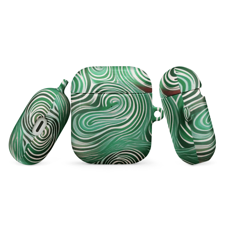 Funky Cool Green Liquid Tie-Dye Airpods Case product image (7)