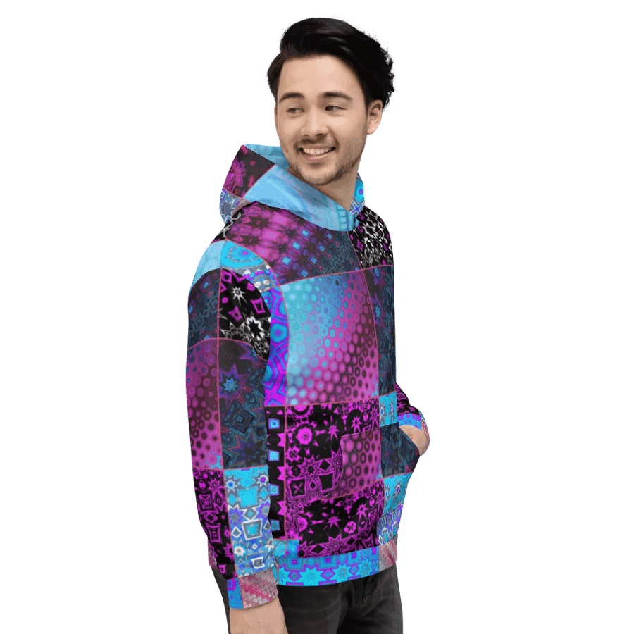 Abstract Patchwork Celebration Unisex Hoodie product image (6)
