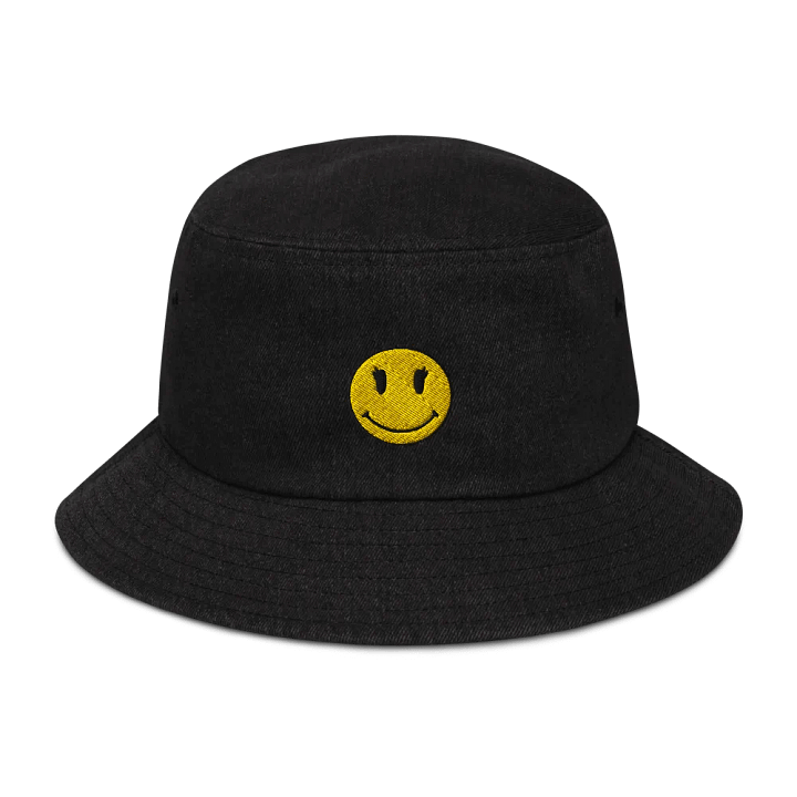 STAY CUTE STAY HAPPY DENIM BUCKET HAT product image (1)