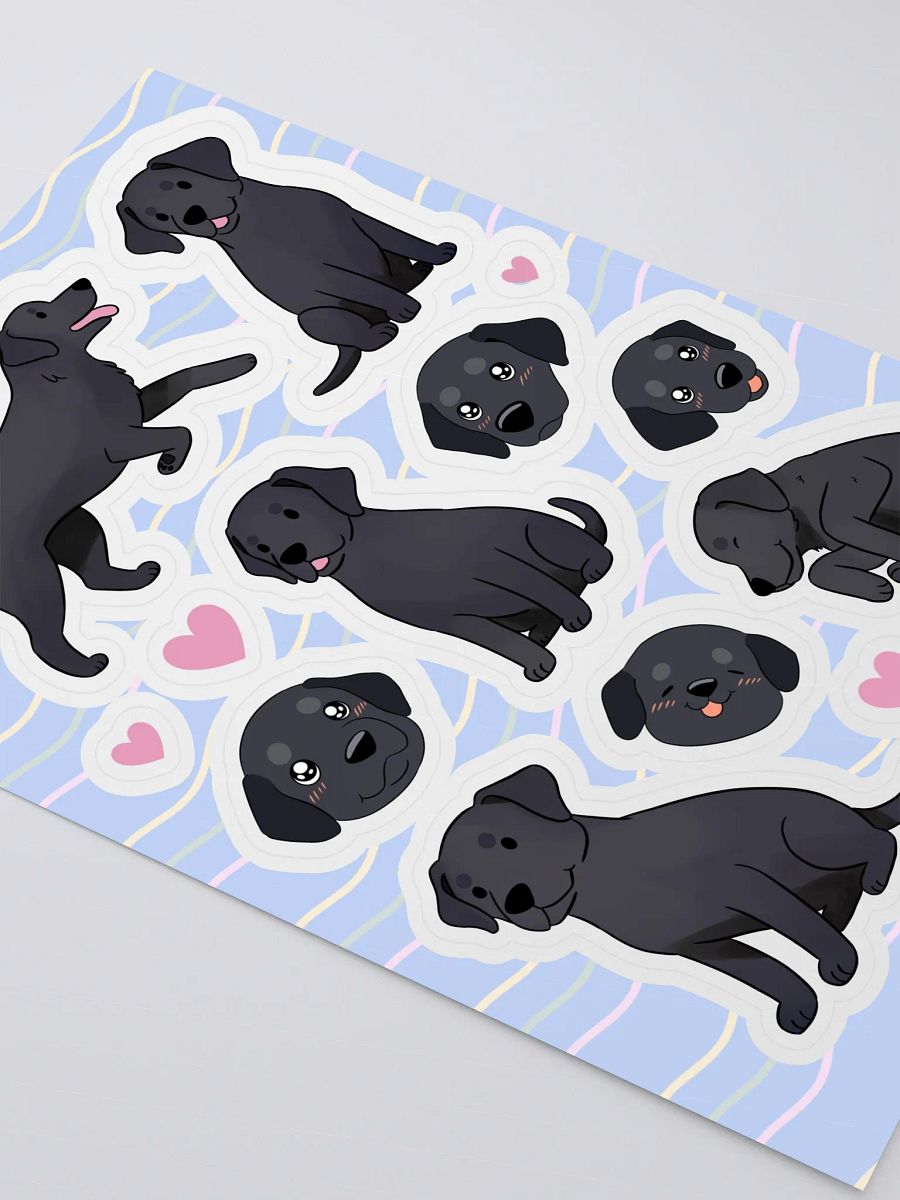 Black Labrador Retriever Sticker Sheet product image (3)